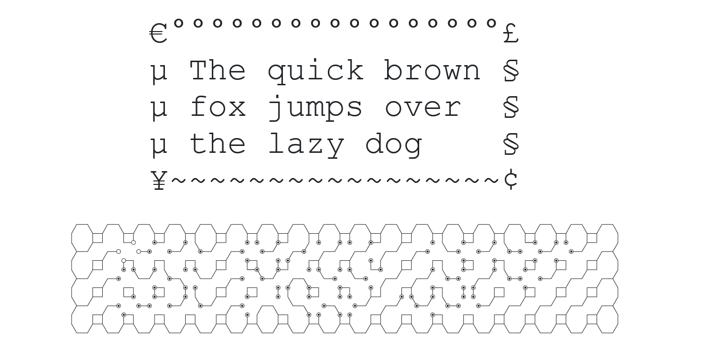 Hex Braille Font preview